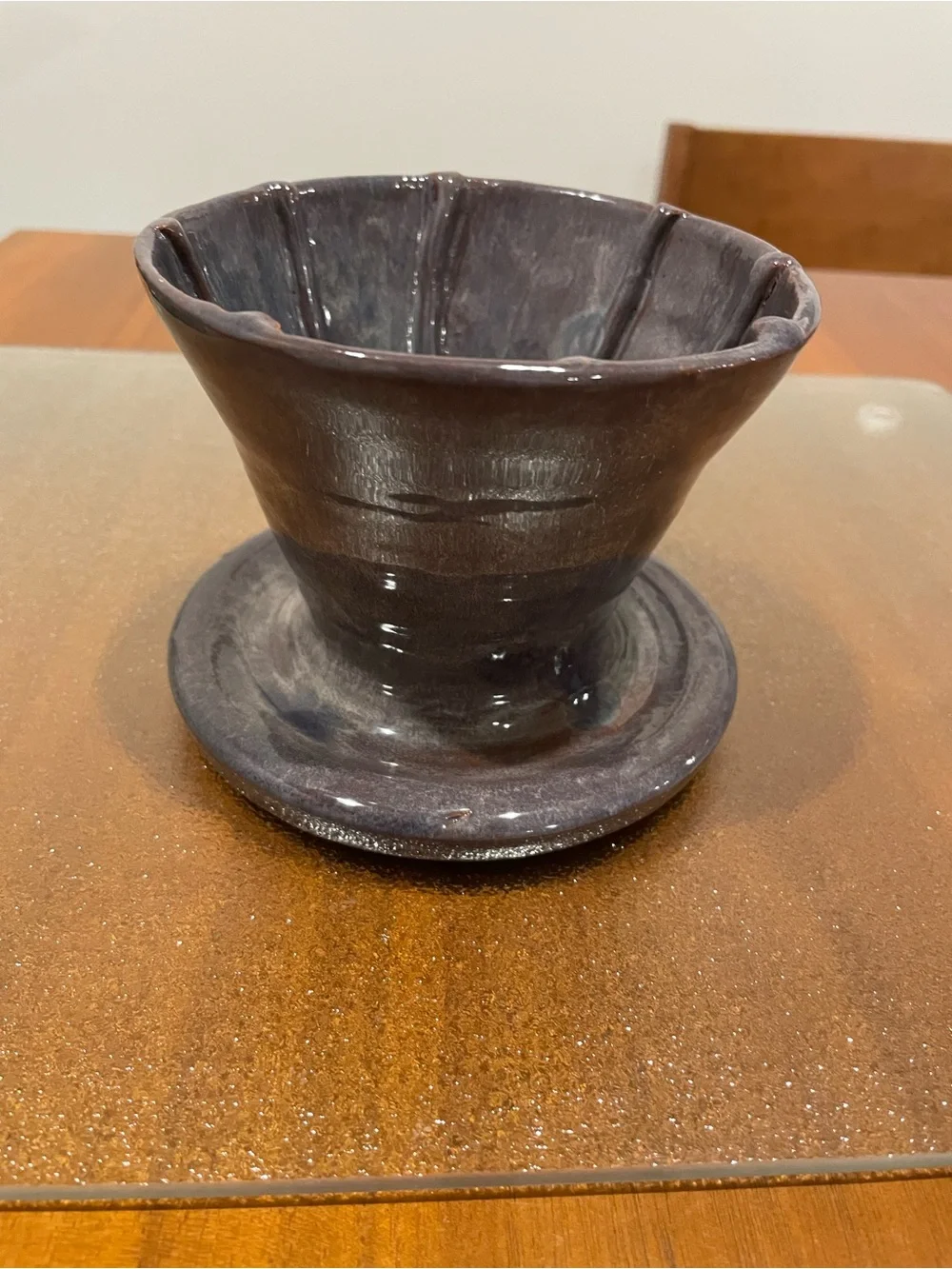 Ceramic Pour-Over Coffee Dripper in Dark Charcoal